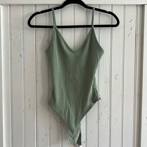 Sea foam green ribbed bodysuit